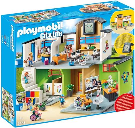 Playmobil City Life 9453 Furnished School Building For Children Ages 5