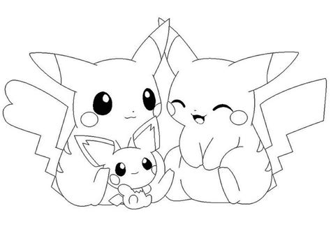 Love Pikachu And Pichu Coloring Pages Pokemon Coloring Pages Pikachu
