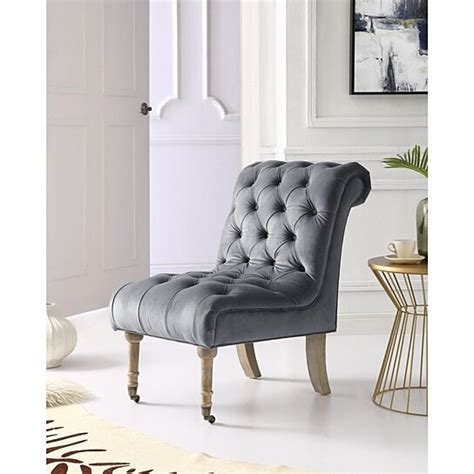 Find the perfect accent chair for the sitting areas in your home. Buy Emilio Velvet Accent Chair - Rolled Back | Armless ...