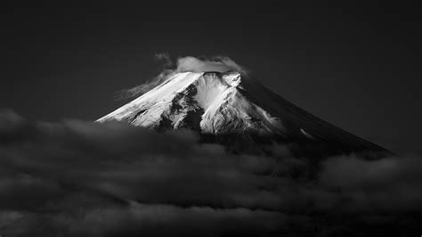 Mount Fuji Monochrome Wallpaper Hd Nature Wallpapers 4k Wallpapers Images Backgrounds Photos And
