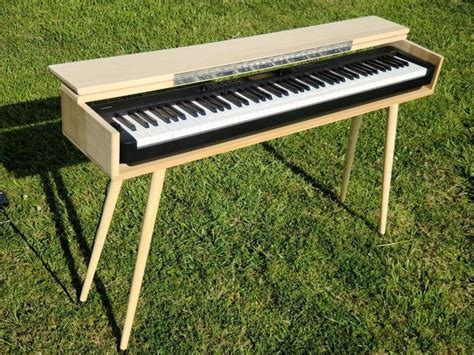 Mid Century Modern Piano Keyboard Stand Table Etsy Escritorio De