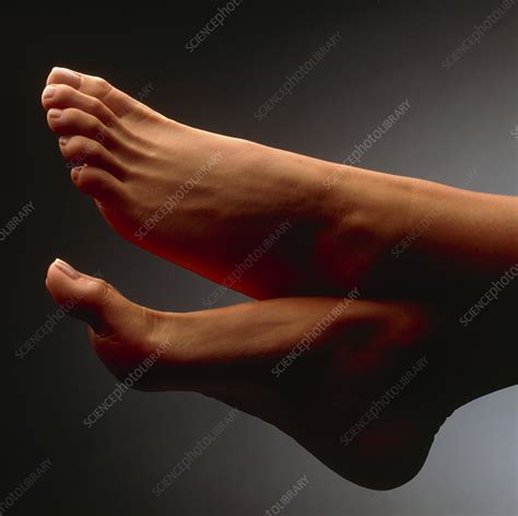 Side View Of The Healthy Feet Of A Woman Stock Image P7010015