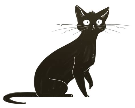 Black Cat Art Cats Illustration