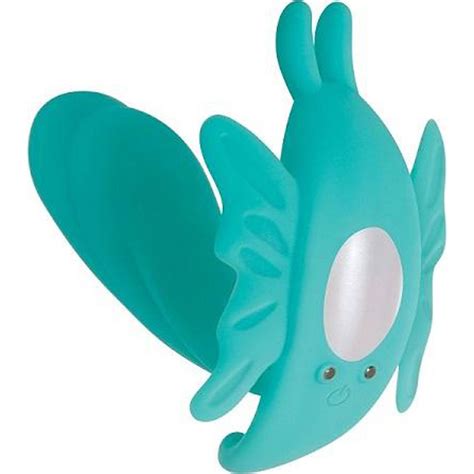 Evolved Butterfly Effect Rechargeable Silicone Remote Control Vibrator Teal