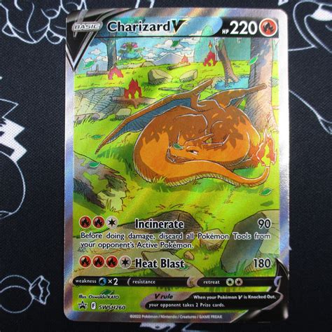 Pokemon Tcg Full Art Holo Charizard V Swsh Black Star Upc Promo