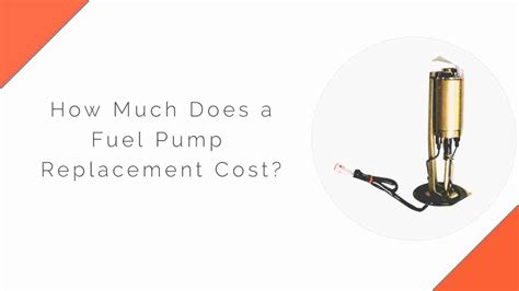 Fuel Pump Replacement Cost Signs Of Bad Fuel Pump Autopom