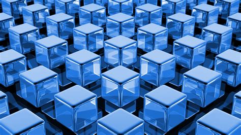Wallpaper Blue Digital Art Cube 1920x1080 Wallpapermaniac