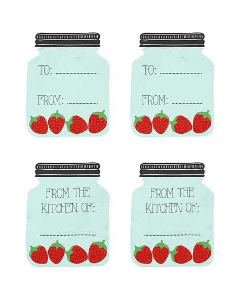Free Printable Mason Jar Recipe Cards And Matching T Tags The