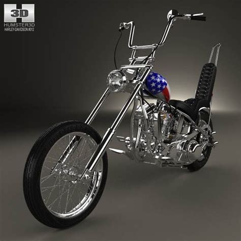 Harley Davidson Easy Rider Captain America D Model From Humster D Com Price Harley