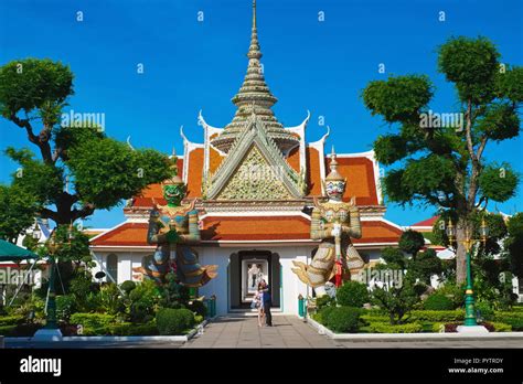 A Side Building At Wat Arun The Temple Of Dawn In Bangkok Thailand