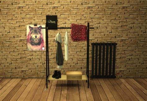 Leo 4 Sims Clothing Rack With Light • Sims 4 Downloads