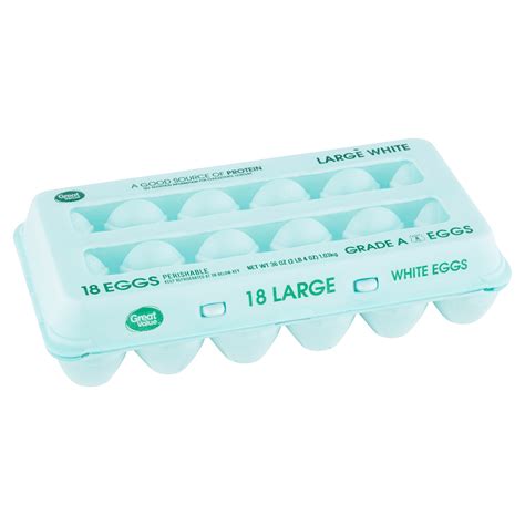 Great Value Large White Eggs 18 Count
