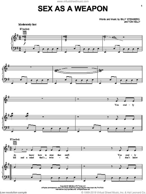 Sex As A Weapon Sheet Music For Voice Piano Or Guitar Pdf