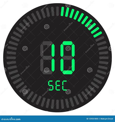 The Digital Timer 10 Seconds Electronic Stopwatch With A Gradient Dial