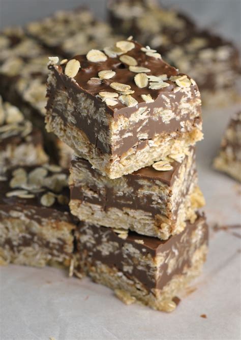 They're thick, chewy & a great treat for the holidays it's going to be hard to eat just one. No Bake Chocolate Oatmeal Bars - Prevention RD