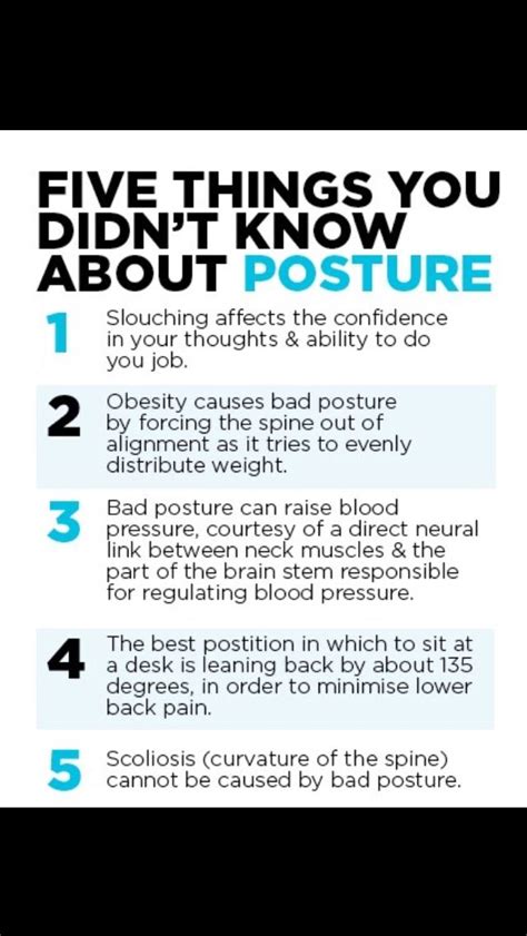 Interesting Facts About Posture Postures Health Fitness Health