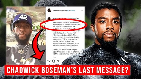 The death of chadwick boseman came as a shock when the news broke friday night. Chadwick Boseman Passing: The DISTURBING Truth - YouTube