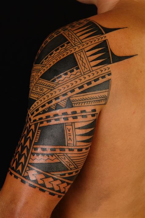 Maori Polynesian Tattoo Polynesiansamoan Half Sleeve