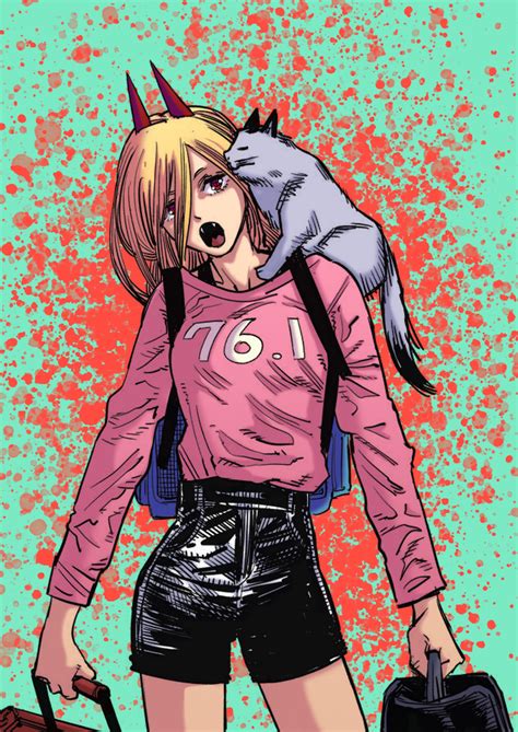 Chainsaw Man Power Colored Wallpaper Chainsaw Man Manga Drawing Porn Sex Picture