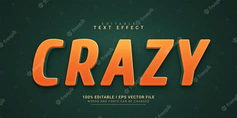 Premium Vector Crazy Editable Text Effect Illustrations