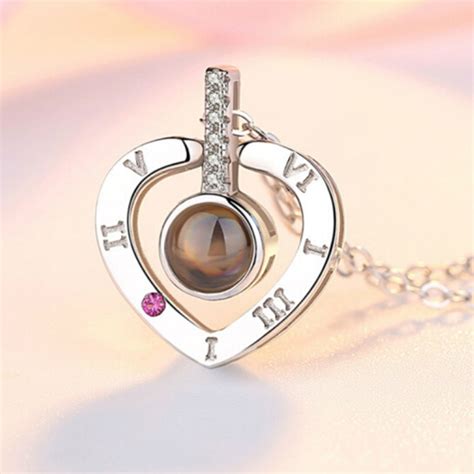 Pendentif Collier Romantique Amour Collier Rose Ou Cœur Or Et Argent Bijouxcolliers Et