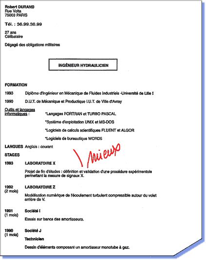 cv gratuit sans experience professionnelle