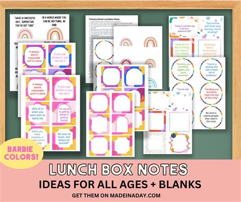 Cute Lunch Box Notes And Sayings Made In A Day