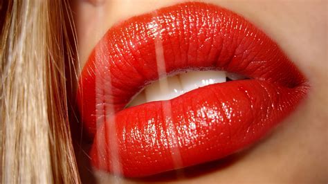 1600x900 Resolution Close Up Photography Of Womans Red Lips Hd Wallpaper Wallpaper Flare
