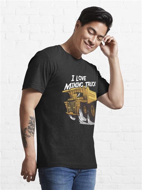 I Love Mining Truck Essential T Shirt For Sale By Damnoverload Redbubble