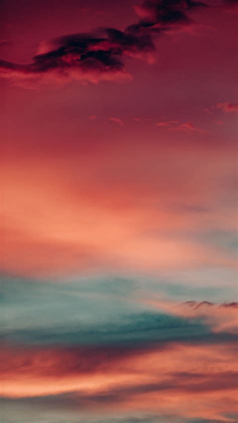 Iphone Wallpaper Evening Clouds Pink Sky Sunset