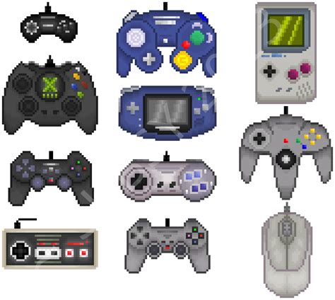 Pixel Art Controller Collection By Betterbookends Pixel Art