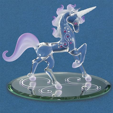 Glass Baron Handcrafted Unicorn Fairy Tales Glass Art Metal And Glass Wall Accents Household