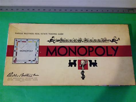 Vintage Monopoly Game By Parker Brothers 1960s