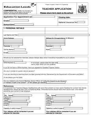 Appointment letters for preschool letters is a document that provides essential information required about the offer csun.edu. Fillable free back to school forms for teachers - Edit ...