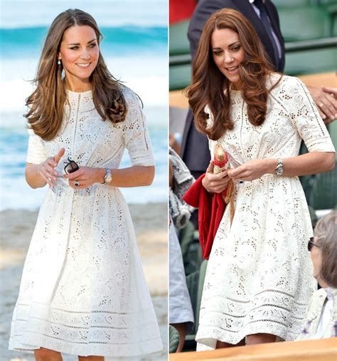 Eyelet Dress Kate Middletons Recycled Outfits Us Weekly
