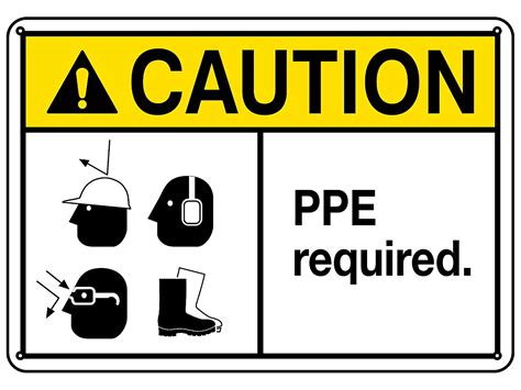 Ppe Required Sign Plastic S 23121p Uline
