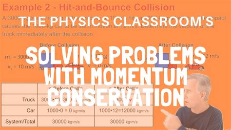 Solving Collision Problems With Momentum Conservation Youtube