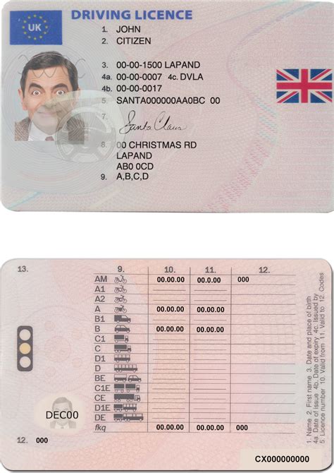 Uk United Kingdom Driving License Template In Psd Format Fully