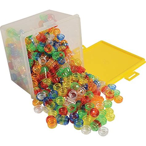 Constructive Playthings Translucent Stackable Math Counters 500 Piece
