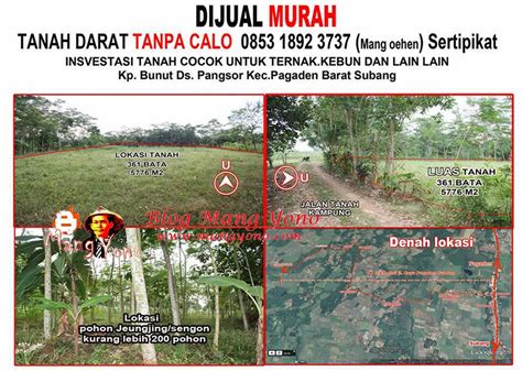 Tanah Dijual Murah Di Pagaden Barat Subang Blog Mang Yono