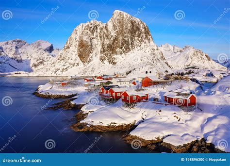 Hamnoy Village In Winter Seasons Lofoten Islands Norway Stock Photo