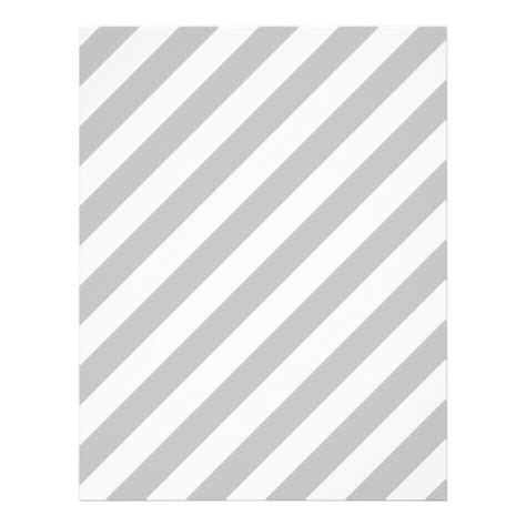 Grey And White Diagonal Stripes Pattern Flyer Zazzle Co Uk