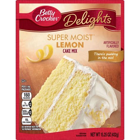 Combine with an electric mixer then beat two more minutes. Betty Crocker Super Moist Lemon Cake Mix, 15.25 oz Reviews 2020