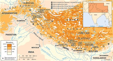 Map Of Himalayan Mountains Share Map Gambaran
