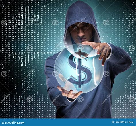 Financial Hacker Stealing Credit Card Details Bank Account Block Money Loss Royalty Free Stock