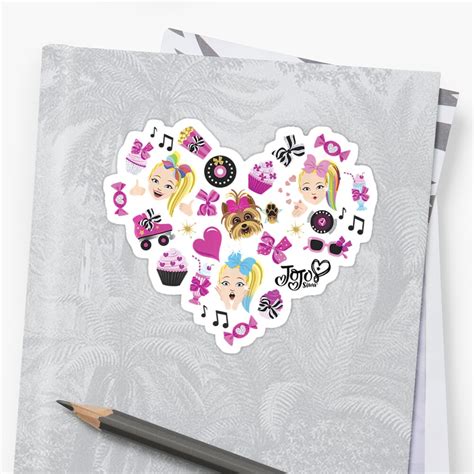 Jojo Siwa Emoji Heart Cupcakes And Candy Premium Sticker By Einostamm