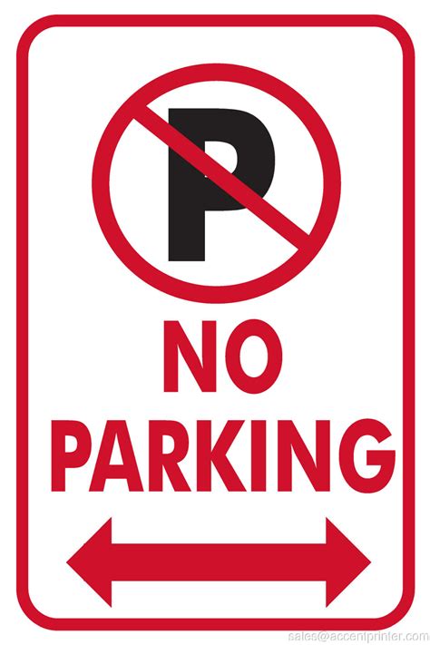 No Parking With Arrows 12x18 Street Sign Ebay