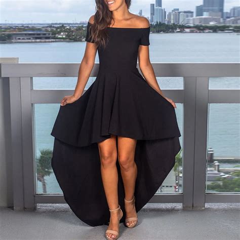 Summer Party Dress 2019 Women Elegant Black Long Dresses Woman Party Night Off Shoulder Dress