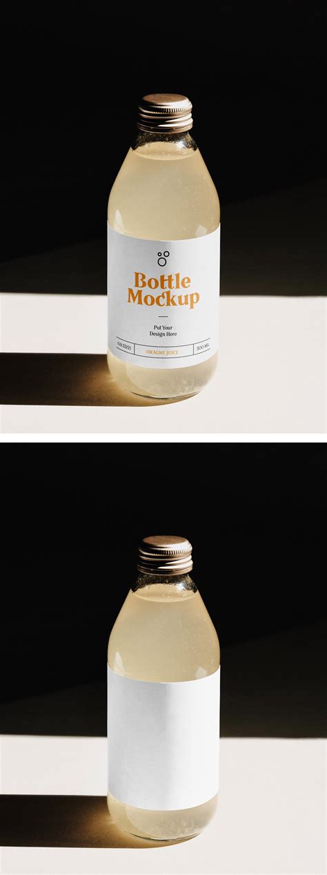 Best Glass Bottle Psd Mockup Mockups Design Free Bottle Mockups Design
