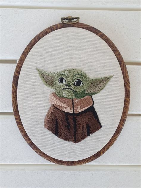 To get the knitting patterns, scroll down the page to the individual pattern you want and click on the link to that pattern. Baby yoda Embroidery | Star wars embroidery, Embroidery ...